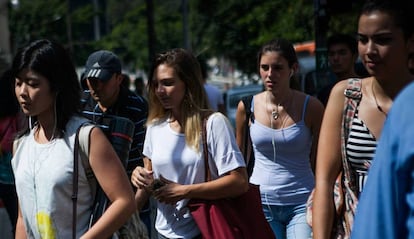 Alunos de um curso preparatório para o vestibular em São Paulo