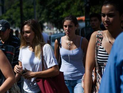 Alunos de um curso preparatório para o vestibular em São Paulo