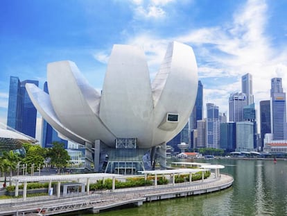 Edificios en Marina Bay, Singapur.