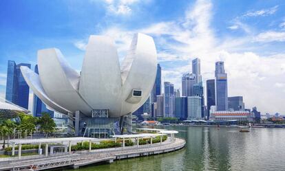 Edificios en Marina Bay, Singapur.