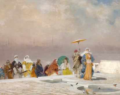 Domenico Morelli (1826-1901), La sultana y las esclavas volviendo del baño, 1877-1883.
