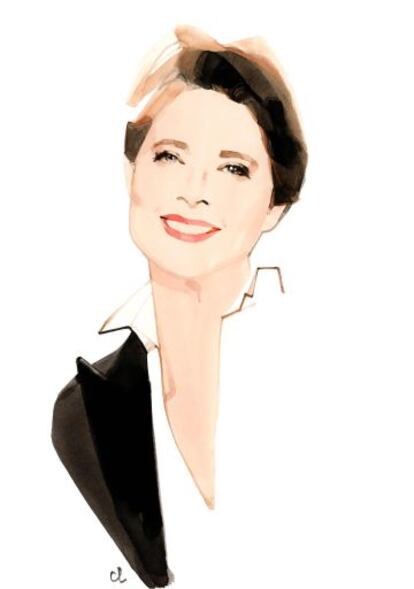 Isabella Rossellini, como imagen de Lanc&ocirc;me.