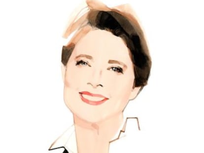 Isabella Rossellini, como imagen de Lanc&ocirc;me.