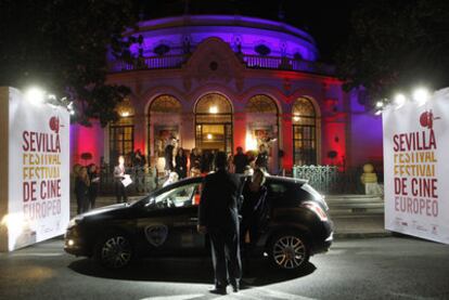 Entrada al Casino de la Exposición en la clausura del Sevilla Festival de Cine del pasado año.