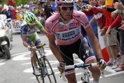 Contador, durante la etapa del domingo