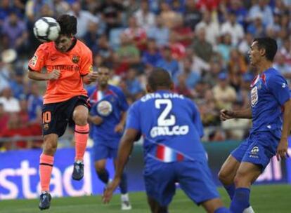 Messi, en el momento de conseguir el segundo gol del Barça.