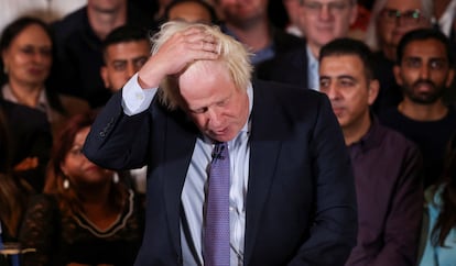 Boris Johnson, en un acto electoral del Partido Conservador el pasado julio en Londres.