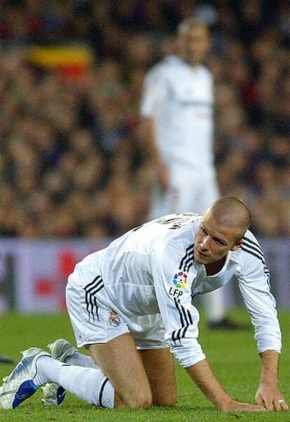 Beckham, en el Camp Nou el sábado pasado.