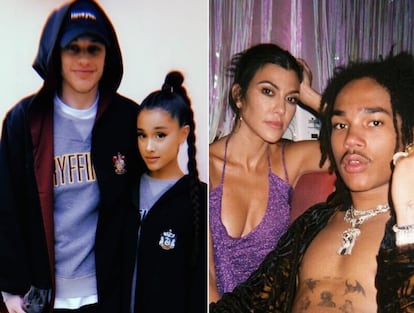 Ariana Grande y Pete Davidson y Kourtney Kardashian y Luka Sabbat.