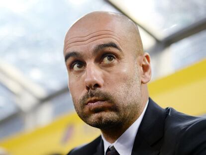 Guardiola, durante un partido con el Bayern de Múnich
