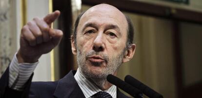El secretario general del PSOE, Alfredo Pérez Rubalcaba.