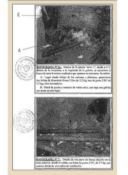 Documento del sumario sobre la visita de la Guardia Civil a la mina Conchita.