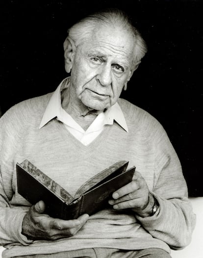 Karl Popper en 1986.