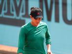 Garbine Muguruza of Spain looks on during her practice for the WTA 1000 - Mutua Madrid Open 2021 at La Caja Magica on April 28, 2021 in Madrid, Spain.
AFP7 
28/04/2021 ONLY FOR USE IN SPAIN