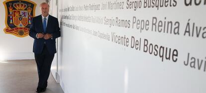 Vicente del Bosque at Spanish Soccer Federation headquarters in Las Rozas, Madrid.