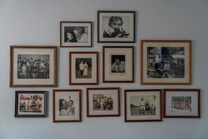 Portraits of Susan Mailer's extended family at her home. Her father had nine children by six wives and, despite the circumstances, they have remained close.