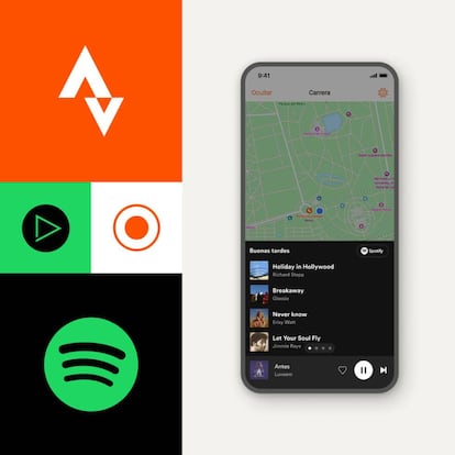 Logos de Strava Spotify