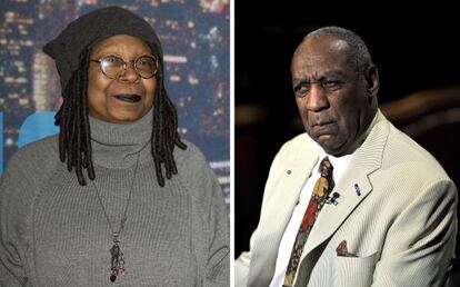 Los actores Whoopi Goldberg y Bill Cosby.