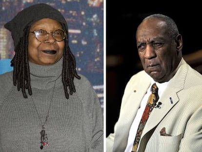 Los actores Whoopi Goldberg y Bill Cosby.