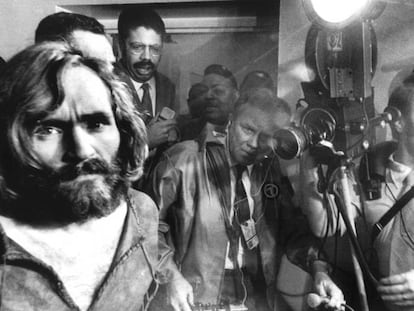 Charles Manson durante el juicio celebrado despu&eacute;s de los asesinatos cometidos por &eacute;l mismo y su &#039;familia&#039;.