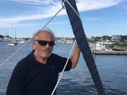 Vittorio Fabris, a mediados de junio, en Falmouth, frente a Nantucket. 