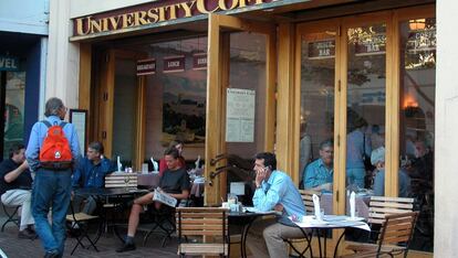 Café en Palo Alto, en el extremo norte de Silicon Valley.