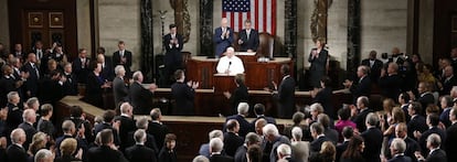 El Papa Francisco se convierte en el primer jefe de la Iglesia Católica que interviene ante el Congreso estadounidense.