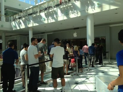 Apple Store en un centro comercial, Pentagon City, a las afueras de Washington