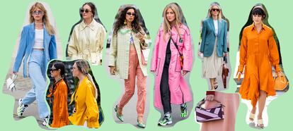 Street style Copenhague tendencia pastel