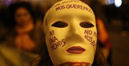 A march against gender violence in Spain.