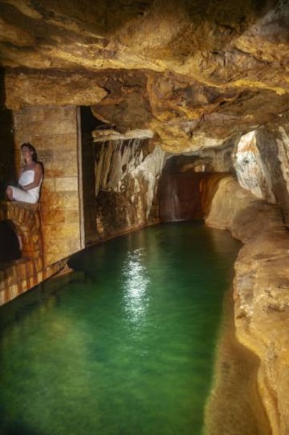 La sauna termal del balneario de Fitero.