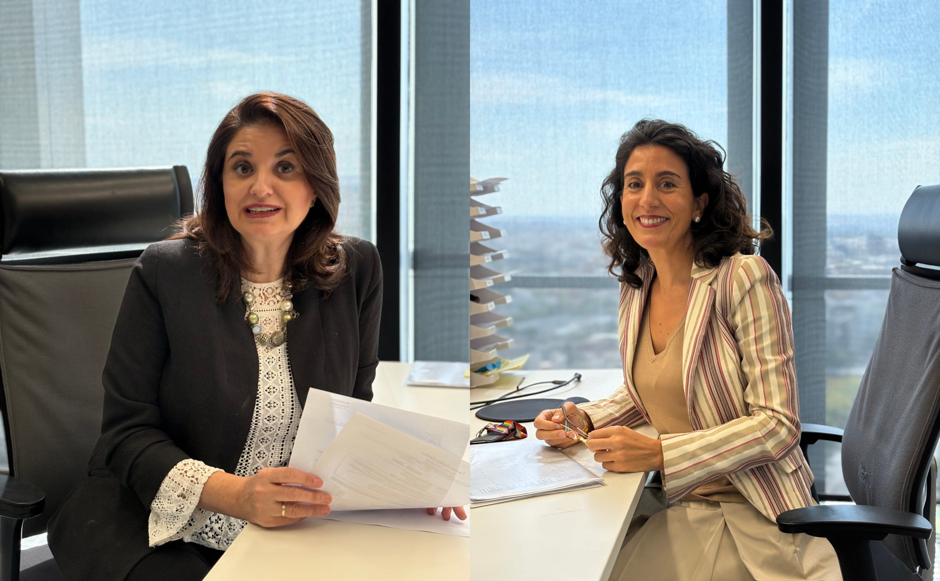 Miriam Puebla y Ana Valle, secretarias en la oficina española del bufete Freshfields