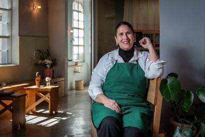 La chef Amanda Mariano en el interior de su restaurante en la colonia Roma, el 27 de noviembre en Ciudad de México.