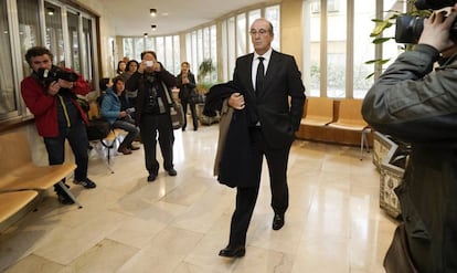 Francis Franco llega el pasado enero a los juzgados de Teruel.