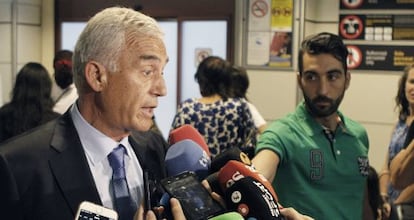 Ignacio Quereda, a su llegada al aeropuerto de Barajas.