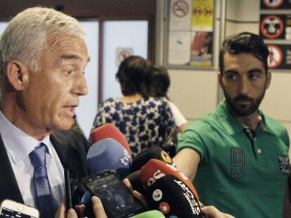 Ignacio Quereda, a su llegada al aeropuerto de Barajas.