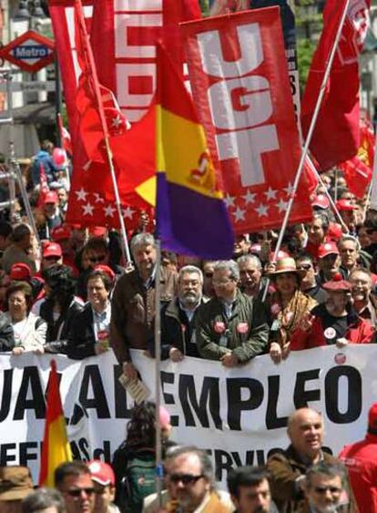 Cabecera de la manifestación de Madrid.