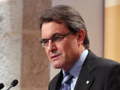 Artur Mas, durante una rueda de prensa.