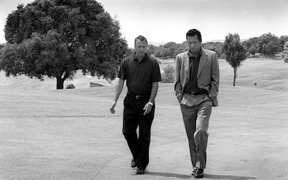 Encuentro entre Cruyff y Valdano en el año 2000.