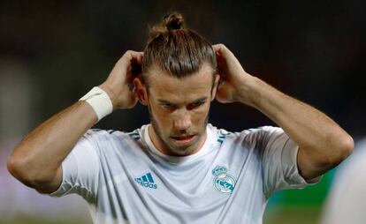  Bale, antes del partido de la Supercopa de Europa ante el United.