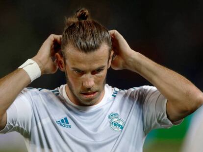  Bale, antes del partido de la Supercopa de Europa ante el United.