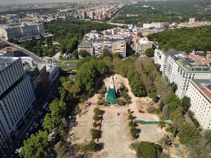La plaza de España vista desde la planta superior del edificio España.
