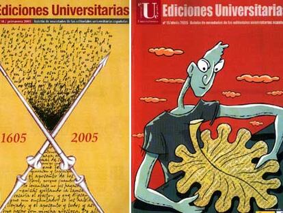 Dos ejemplares de los boletines trimestrales que publica la Asociación de Editoriales Universitarias Españolas.