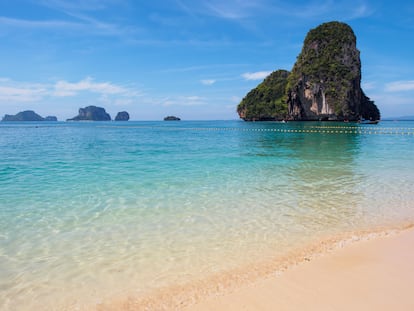 Playa de Phra Nang en la península tailandesa de Railay.