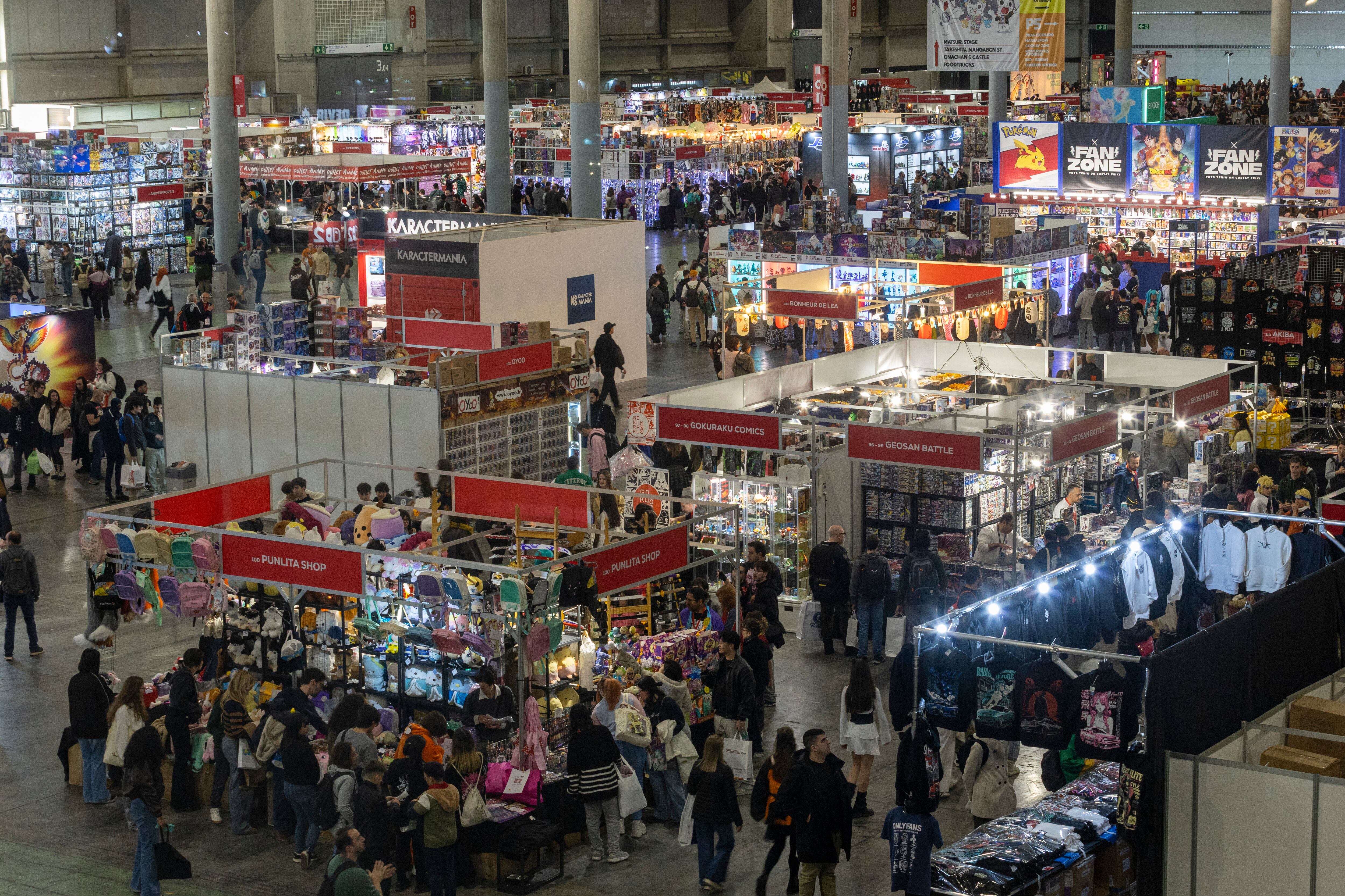 Vista general del Salón del Manga de Barcelona, este viernes.