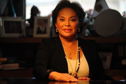 La líder del SNTE, Elba Esther Gordillo, en su despacho en la Ciudad de México.