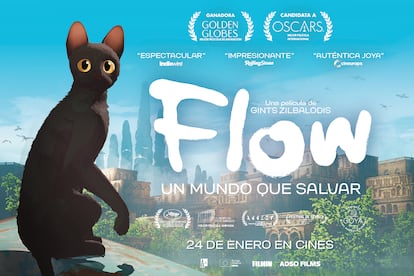 Cartel promocional de la película 'Flow, un mundo que salvar'.