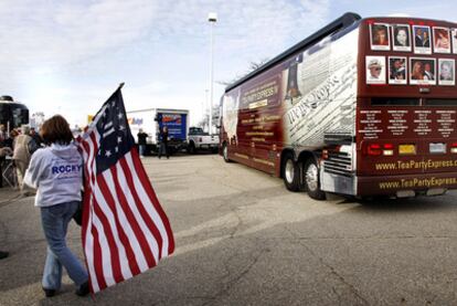 Una concentración del Tea Party Express en Waterford, Michigan, el pasado viernes.