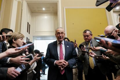 El líder demócrata en el Senado, Chuck Schumer