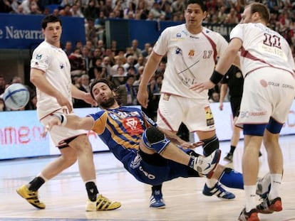 Ivano Balic durante un partido de Asobal cuando militaba en Portland